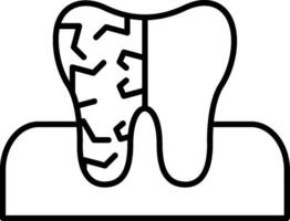 decadimento linea icona vettore