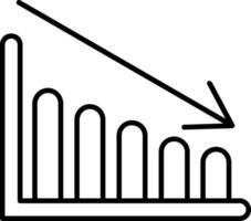 icona della linea del grafico vettore