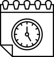 icona della linea del calendario vettore