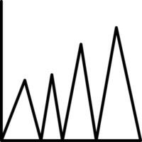 icona della linea del grafico vettore