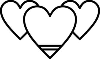 icona della linea del cuore vettore