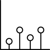 icona della linea del grafico vettore