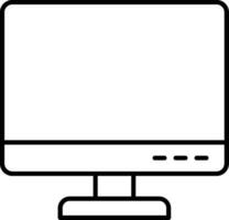 icona della linea del computer vettore