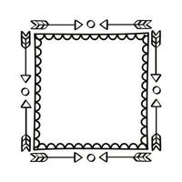 cornice di frecce disegnate quadrate vettore