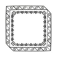 cornice di figure disegnate quadrate vettore