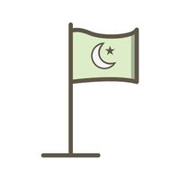 Icona di vettore della bandiera islamica