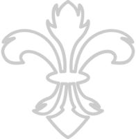 contorno di fleur de lis vettore