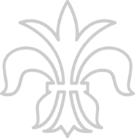 contorno di fleur de lis vettore