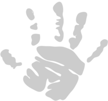 handprint del bambino vettore