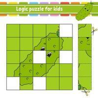 puzzle di logica per bambini. foglio di lavoro per lo sviluppo dell'istruzione. gioco di apprendimento per i bambini. pagina delle attività. per bambino. indovinello per la scuola materna. semplice illustrazione vettoriale piatto isolato in stile cartone animato carino.