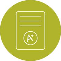 A + Grade Vector Icon