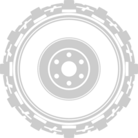 ruota del trattore vettore