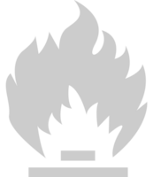 simbolo di pericolo di incendio vettore