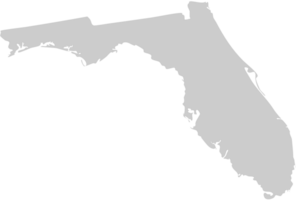 Mappa della Florida vettore