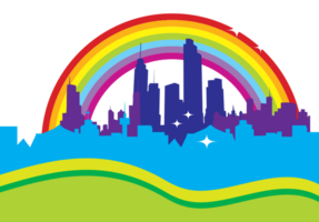 arcobaleno della città vettore