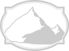 distintivo di montagna vettore