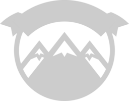 logo di montagna vettore