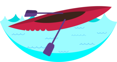 canoa e pagaia vettore