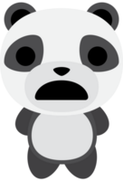 panda emoji triste vettore