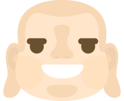 emoji buddha faccia sorriso vettore