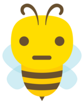 cartone animato ape emoji neutro vettore
