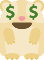 dollaro di cavia emoji vettore