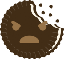 emoji biscotto arrabbiato vettore
