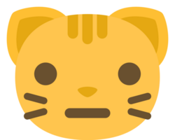 faccia di gatto emoji neutra vettore