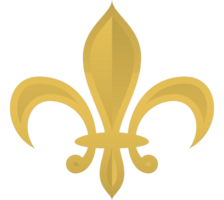 fleur de lis oro vettore