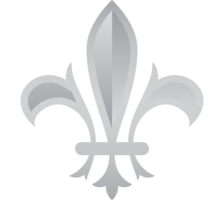 fleur de lis argento vettore