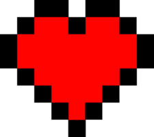 cuore pixelato vettore