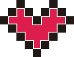 cuore pixelato vettore