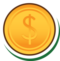 banca icona moneta vettore