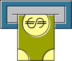 magro linea finanza icona ritirarsi vettore