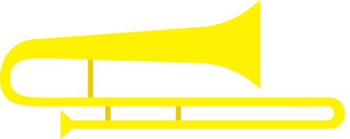 trombone strumento a fiato di musica vettore