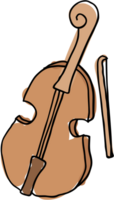 violino strumento musicale disegnato a mano vettore