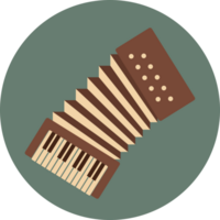 Fisarmonica icona strumento di musica vintage vettore