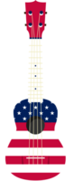 ukulele flag theme usa vettore