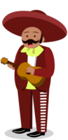 musicista mariachi suonando la mini chitarra vettore