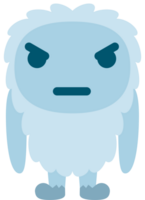 yeti emoticon arrabbiato vettore