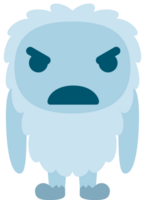 yeti emoticon arrabbiato vettore