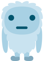 yeti emoticon no viso vettore