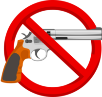 nessun segno di armi da fuoco vettore