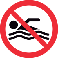 no cartello nuoto vettore