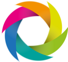 logo design arcobaleno vettore