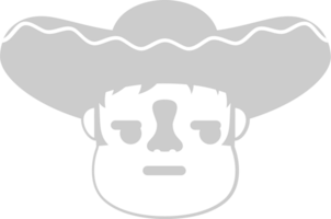 messicano sombrero emoticon vettore