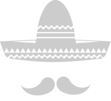 sombrero con baffi vettore