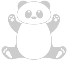 panda carino personaggio vettore