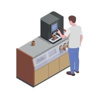 composizione caffè self service vettore