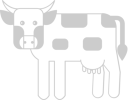 mucca animale da fattoria vettore